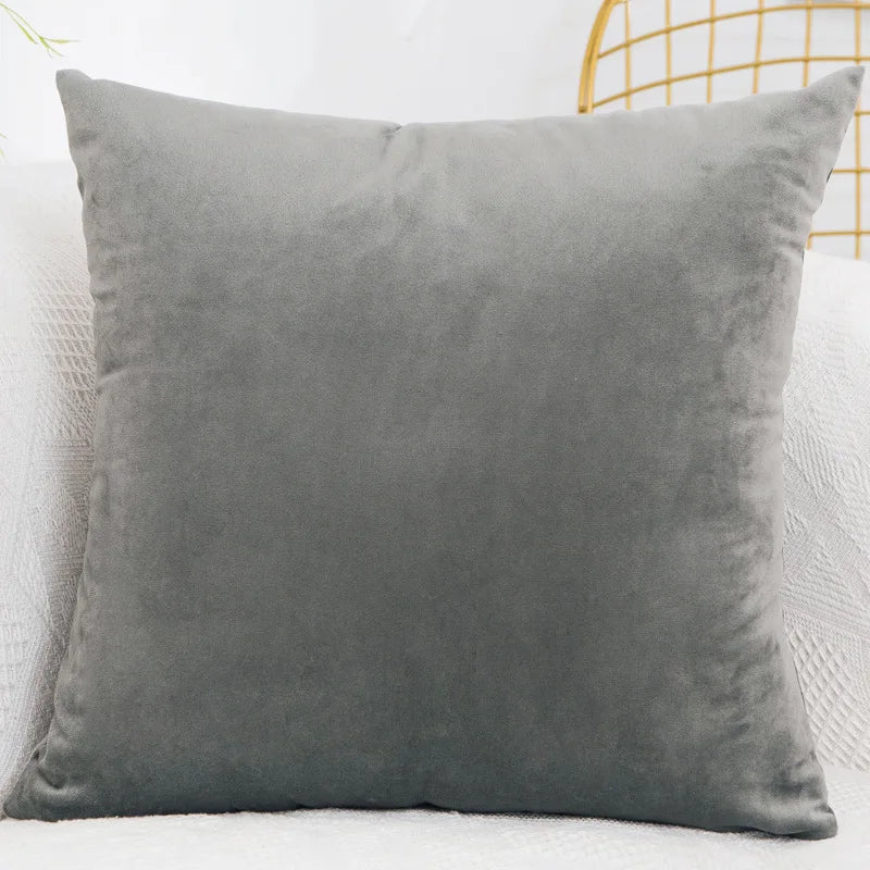 Funda de Almohada Decorativa de Terciopelo para Sofá, Dormitorio, 40x40/45x45/50x50/30x50/55x55/60x60cm, Funda de Cojín Cuadrada