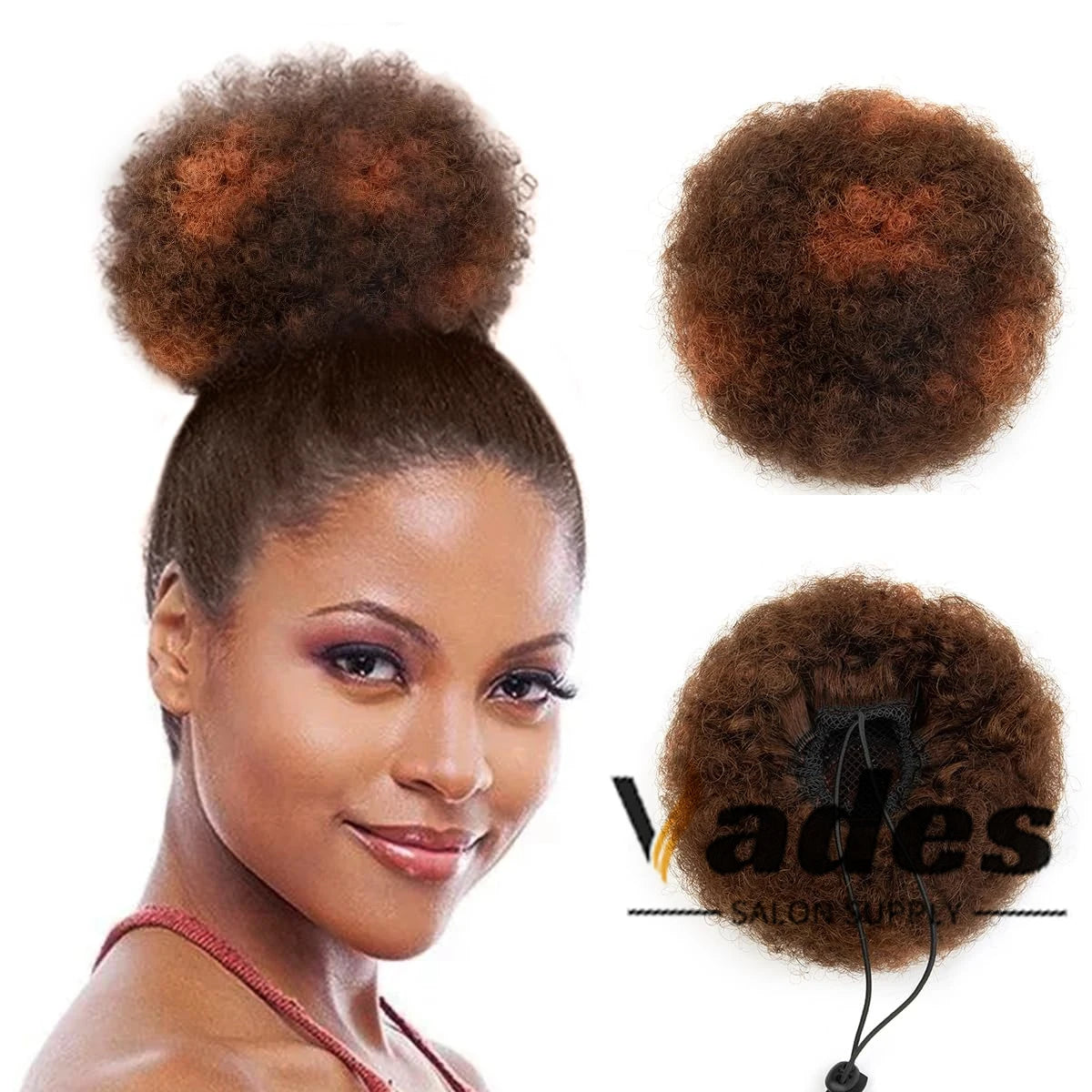 Queue de cheval en cheveux humains bouclés Afro Crépus Chignon à cordon de serrage Extensions de chignon haut à clipser pour femmes noires 4 6 8 pouces