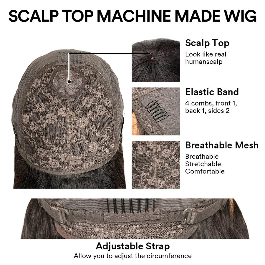 Smoky Gray Pixie Cut Glueless Human Hair Wig,Full Machine Made Short Hair Wig Pre Plucked Natural Hairline Soft Smooth Easy Wear Daily Dating Outdoor Party Trendy Stylish Hair Wig
