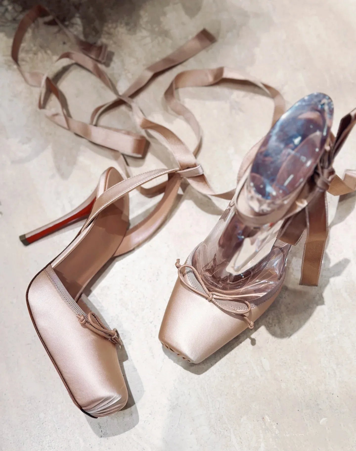 Luxury Design Woman Sandals Summer High Quality Square Satin High-heeled Female Shoes With Ankle Straps Wedding Flip Flops