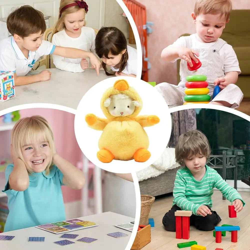 Peluche mouton peluche animaux jouet habiller petite poupée agneau transformation en loup gris / canard jaune / dinosaure peluche agneau Dol