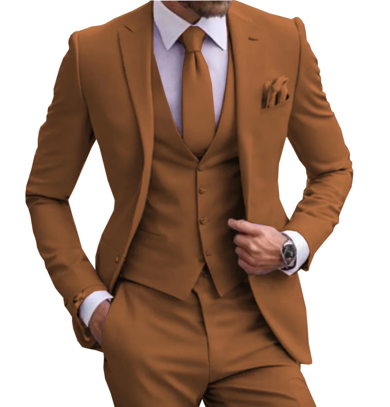 Men’s Lilac 3-Piece Tuxedo – Elegant, Classic & Perfect for Weddings