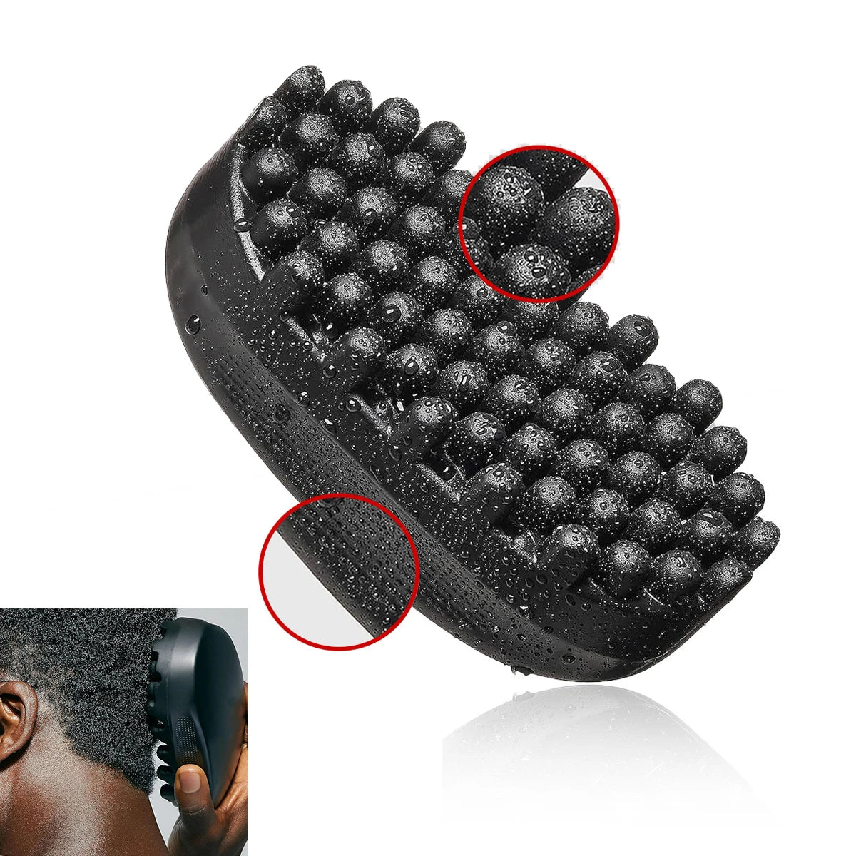 Rubber Curling Hair Brush, Premium Twist Tool, Quick & Easy Styling, Curling Hair Care Cleaning Tool, African Braid Styles