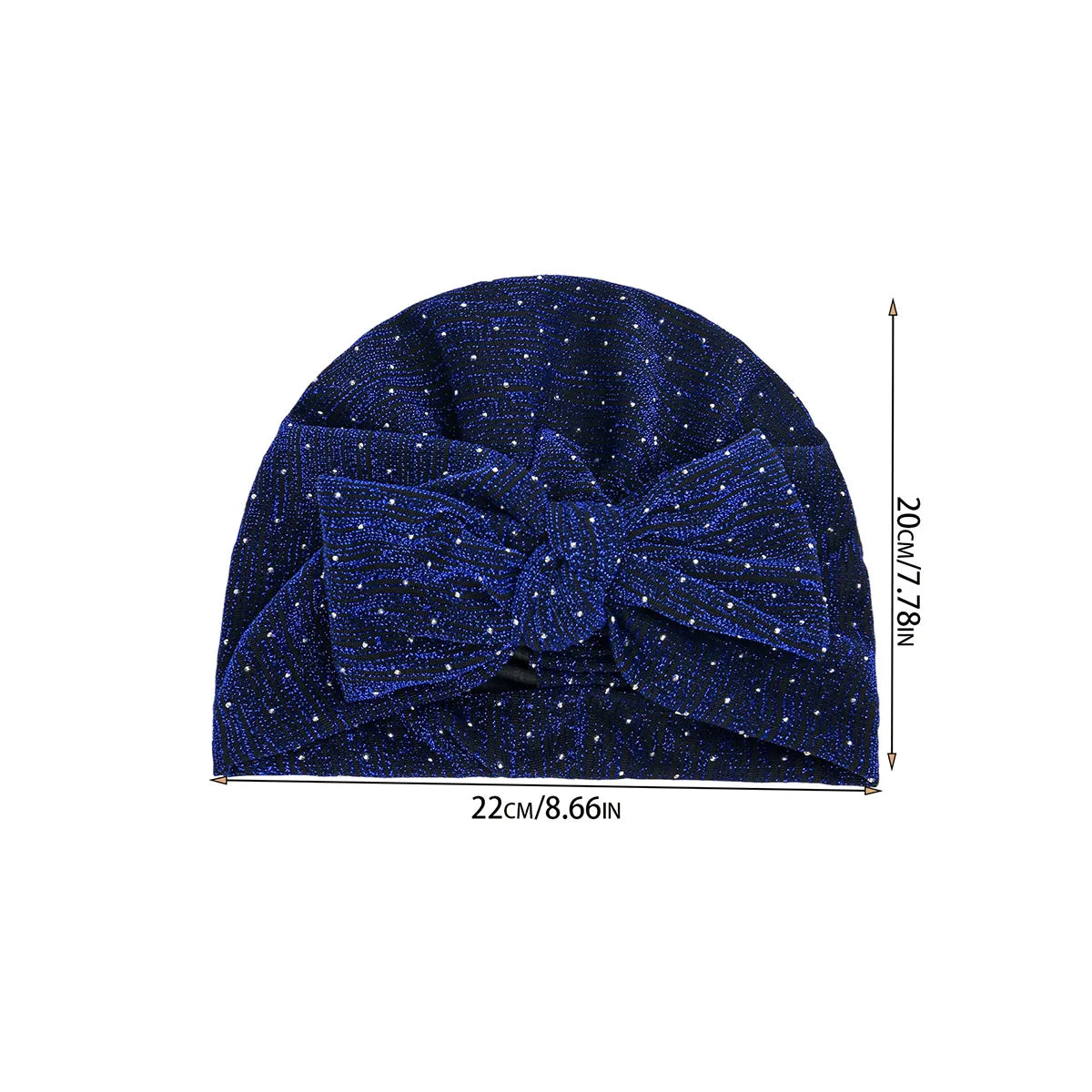 Moda Diamantes de Imitación Hijab de Mujer Lazo Musulmán Señoras Turbante Gorro Suave Elástico Envoltura de Cabeza Pañuelo de Cabeza Sombreros Indios