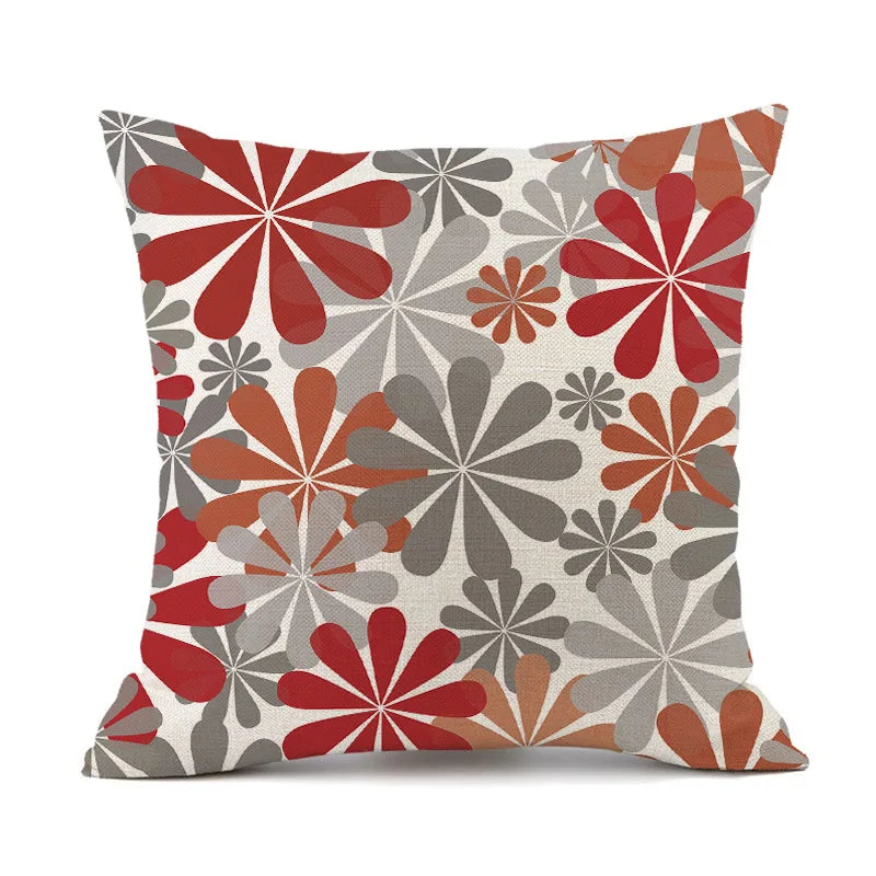 Housse de coussin d'extérieur imperméable 45x45, motif floral, décorative, pour canapé