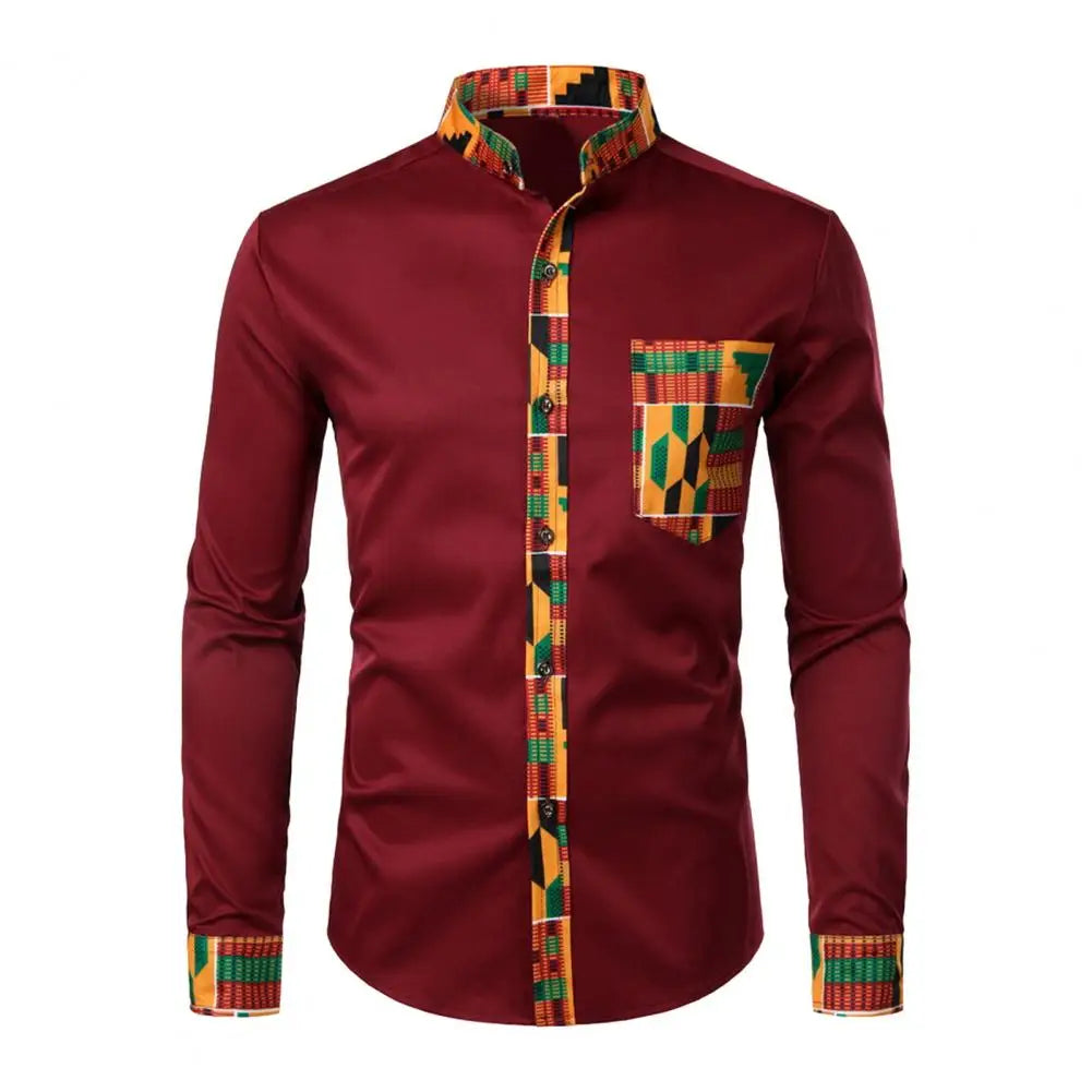 Camisa de manga larga de cuadros para hombre, informal, de otoño/invierno