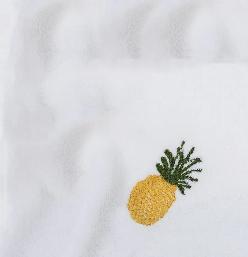Toalla de mano absorbente con bordado de frutas, supersuave, para colgar, de secado rápido, para baño, cocina.