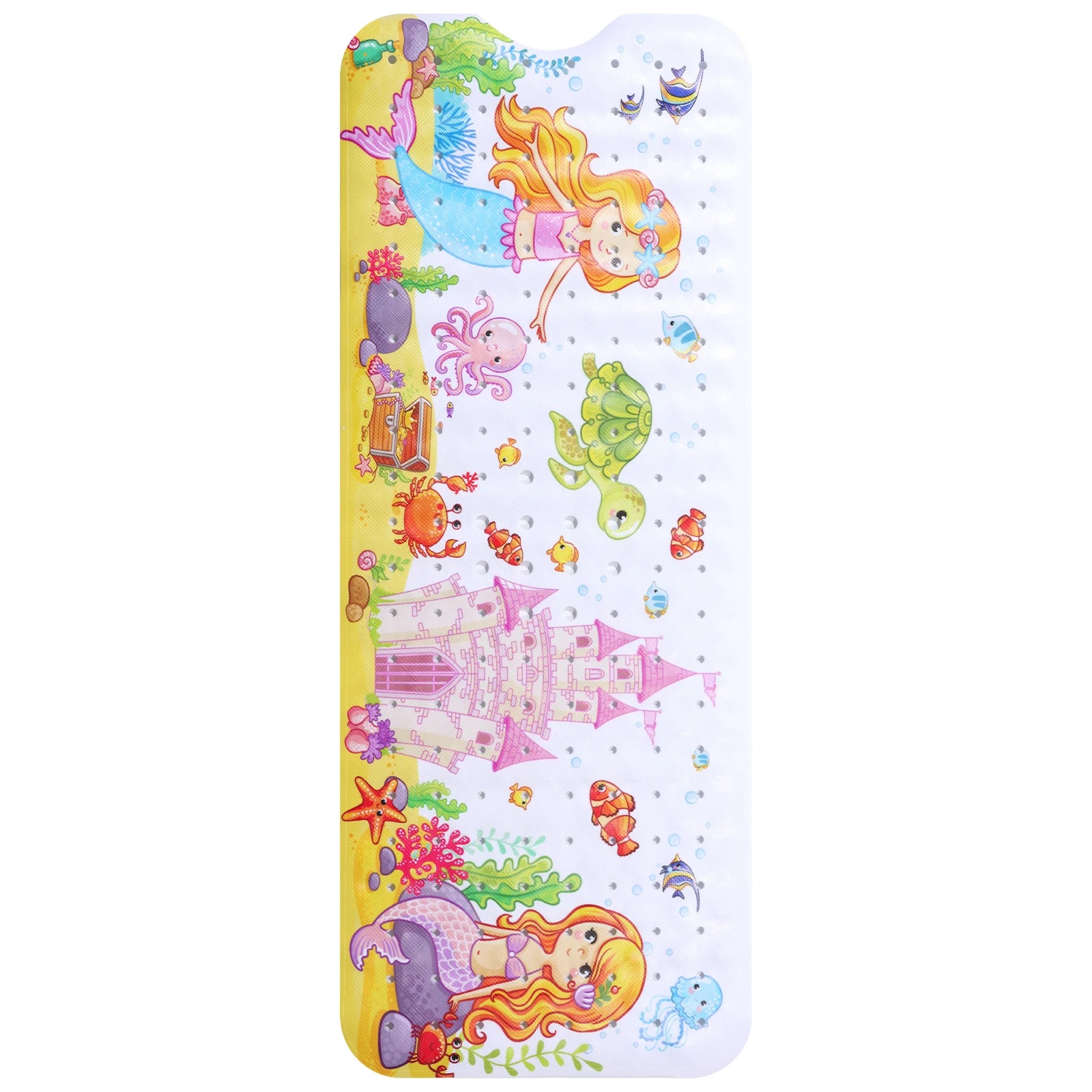 Large Cartoon Bath Mat Baby Kids Cute Sea World Anti-Slip Shower Bathtub Mats With Sucker Soft Massage Pad