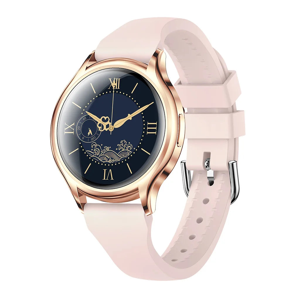 Reloj inteligente para mujer, pantalla HD de 1.27 pulgadas, monitor de salud, asistente de voz con IA, llamadas Bluetooth, control de música, esferas personalizadas, Smartwatch
