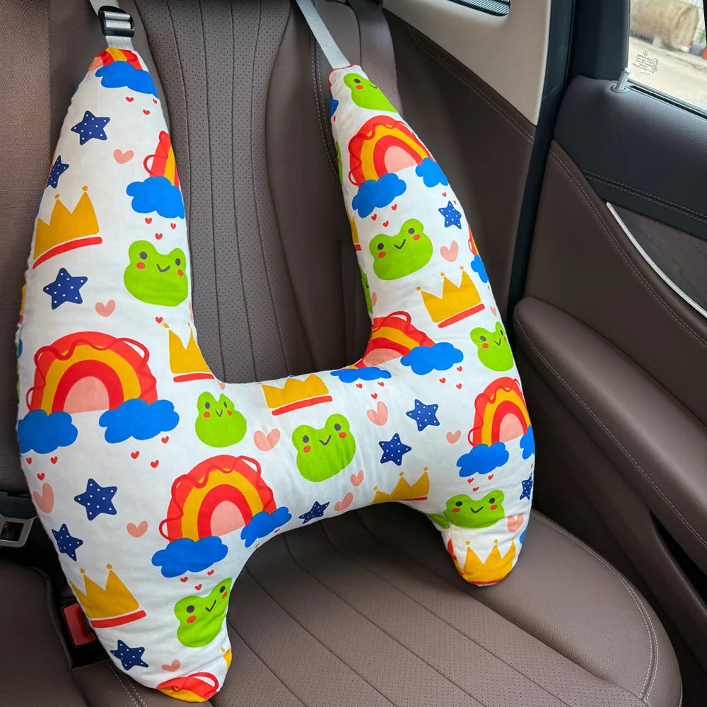 Almohada ergonómica para dormir en el coche para niños pequeños, con certificación de seguridad, soporte universal para el cuello para viajar