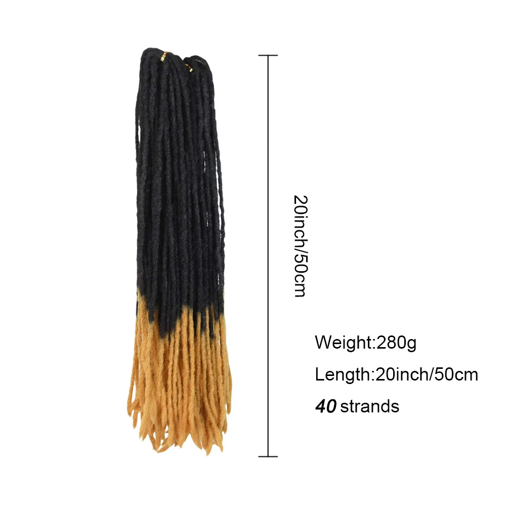 Locs Straight Crochet Braids Dreadlocks Synthetic Hair Extensions 20 Inch Goddess Locs Crochet Hair Soft Faux Locs Hair