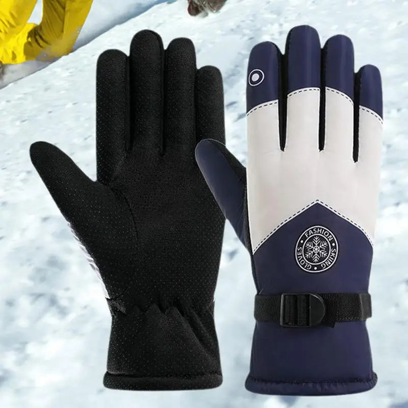 Guantes de esquí, guantes de nieve multifuncionales con pantalla táctil, guantes de nieve cálidos a prueba de viento, guantes cálidos de invierno para esquí y ciclismo para mujeres y