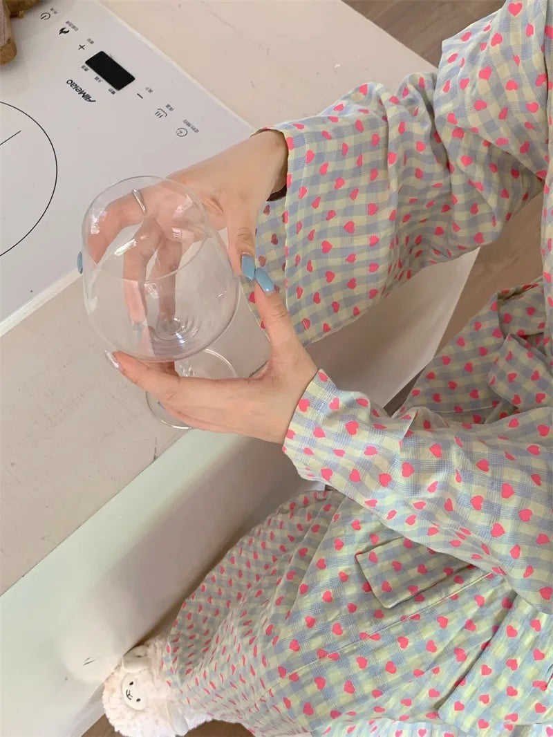 Bata de baño para mujer, estilo kimono largo y holgado, con cuello en V, cordones, pantalones a cuadros, bata de dormir sexy para mujer/niña.
