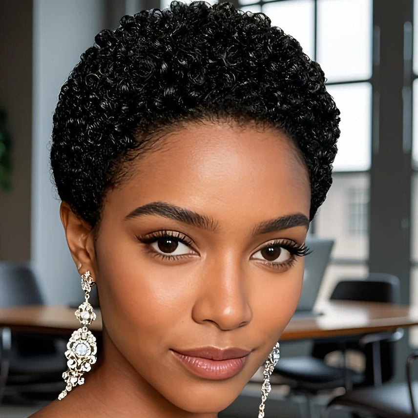 Afro Curly Pixie Wig