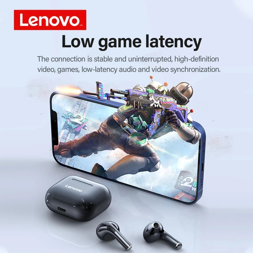 Auriculares inalámbricos Lenovo LP40 originales TWS con Bluetooth, control táctil, deportivos, estéreo para teléfono Android