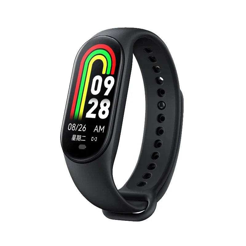 Pulsera inteligente multifunción con monitor de ritmo cardíaco, presión arterial, pasos, música, monitorización del sueño, reloj deportivo inteligente M8
