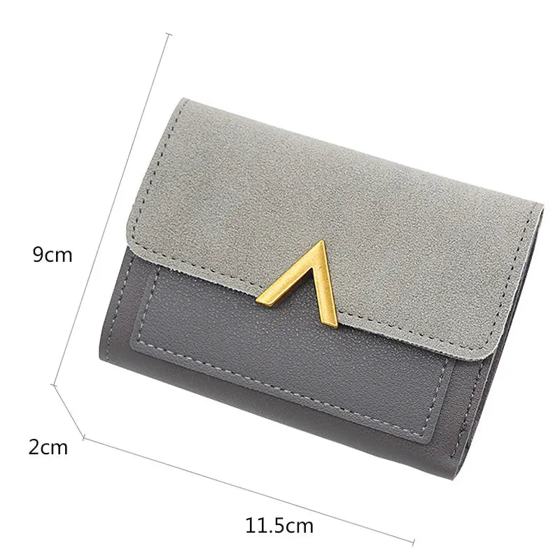 New Simple Short Women Wallets High Quality Card Holder Large Capacity Female Coin Purses Small Card Bag Wallet For Girls