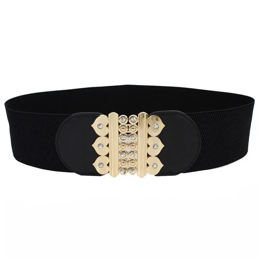 Black Stretch Corset Waist Belt