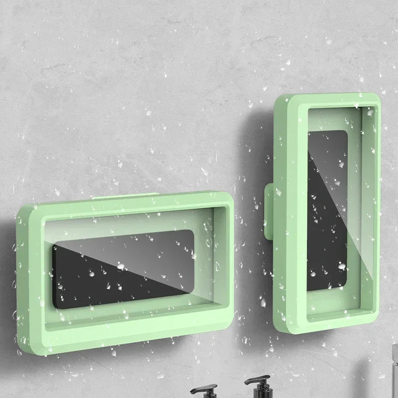 Étui de téléphone portable étanche et antibuée, rotatif à 360°, pour salle de bain, douche, support de téléphone, étanche, peut être touché, téléphone de douche