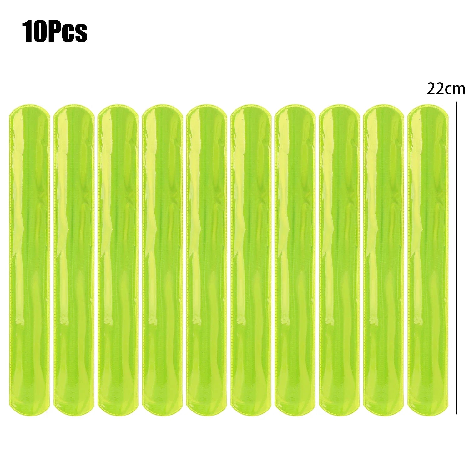 10 stk. sykkelrefleksstropper sikkerhetsbenbukser ringformet reflekterende glødstape nattsport jogging sykling reflekterende armbånd