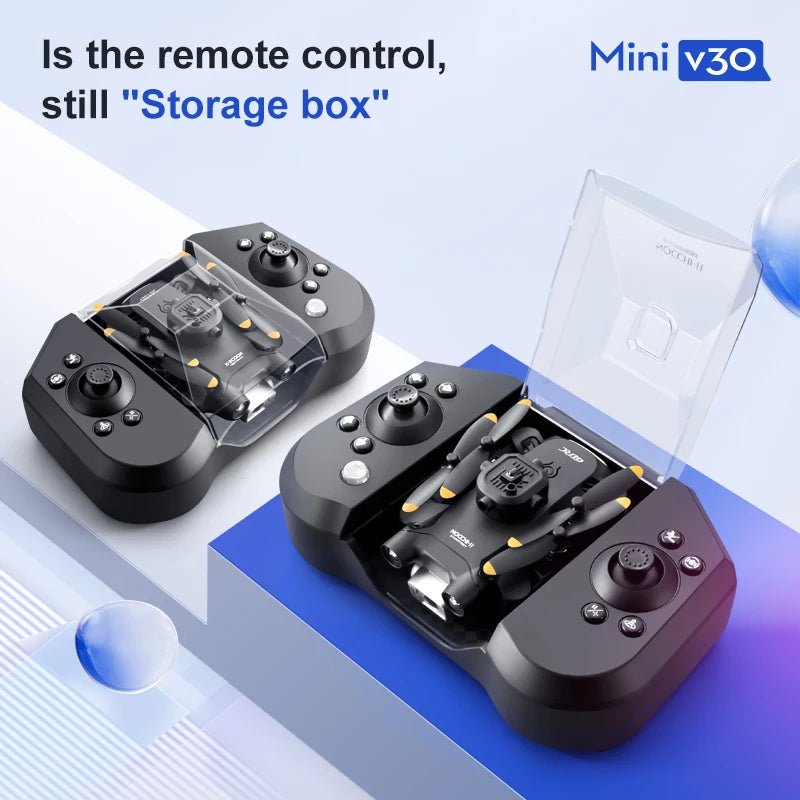 Mini drone 4DRC V30 4K HD double caméra WIFI FPV, drone professionnel à cinq côtés pour éviter les obstacles, hélicoptère RC, jouet cadeau