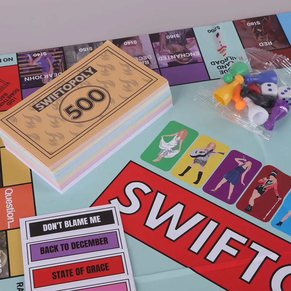 Jeu de société amusant, fête familiale, jeux d'échecs interactifs, jeu de société Swiftopoly, jeu de société interactif pour adultes