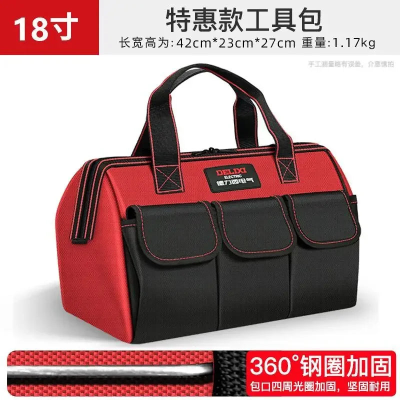Bolsa de herramientas profesional, organizador de almacenamiento resistente para garaje, mochila de electricista, bolsa de herramientas, bolsas de ferretería