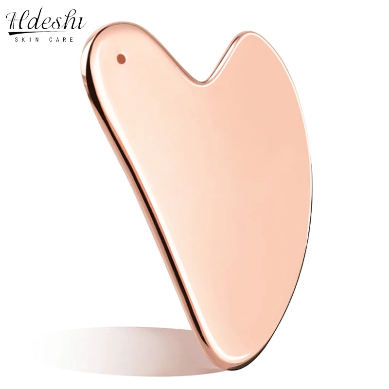 Stainless Steel Facial GuaSha Scraping Face Care Lifting Massage Tools Anti Wrinkle Skin Tighten Cooling Cellulite Massager Tool