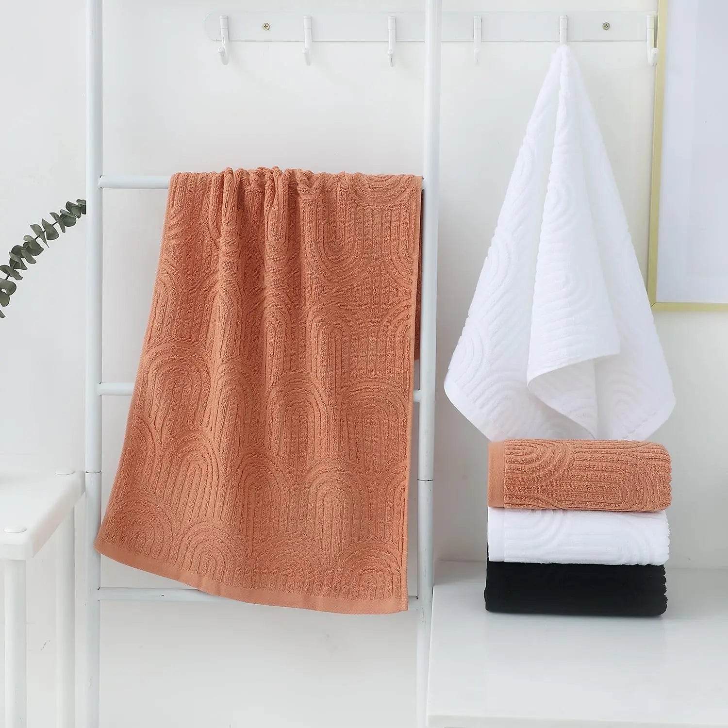 Toallas de mano con estampado a rayas 100% algodón, absorbentes, suaves, decorativas para baño