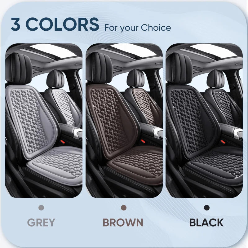 Funda de asiento de coche de verano 3D transpirable de seda helada, cojín de asiento de coche con diseño convexo, almohadillas protectoras de asiento de coche universales, alfombrilla de silla de coche