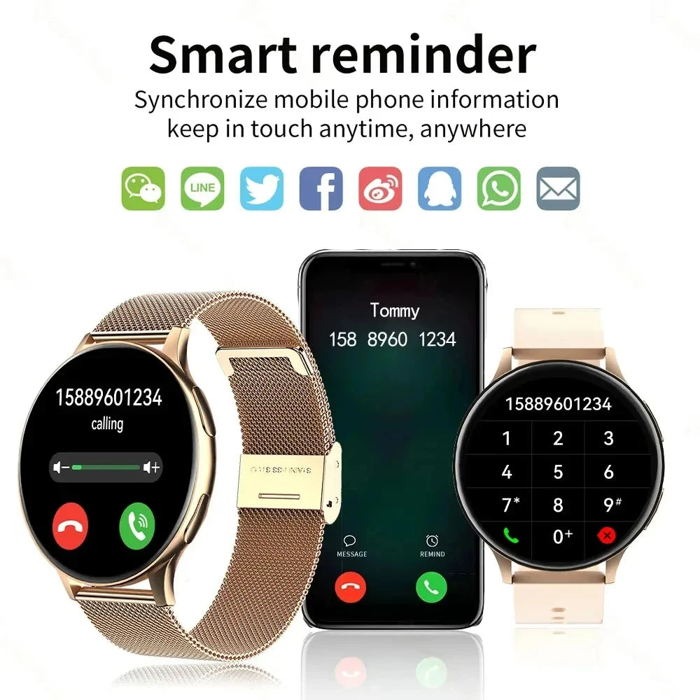 LIGE New Smart Watch Wireless Charging Smartwatch Bluetooth Calls Watches Men Women Fitness Bracelet Custom Watch Face +Box