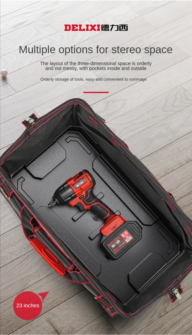 Bolsa de herramientas profesional, organizador de almacenamiento resistente para garaje, mochila de electricista, bolsa de herramientas, bolsas de ferretería