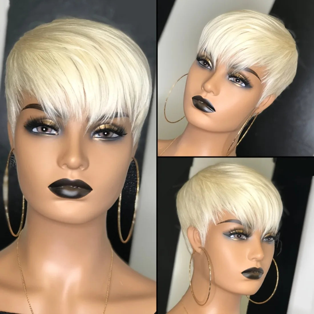 Perruque blonde pixie 613