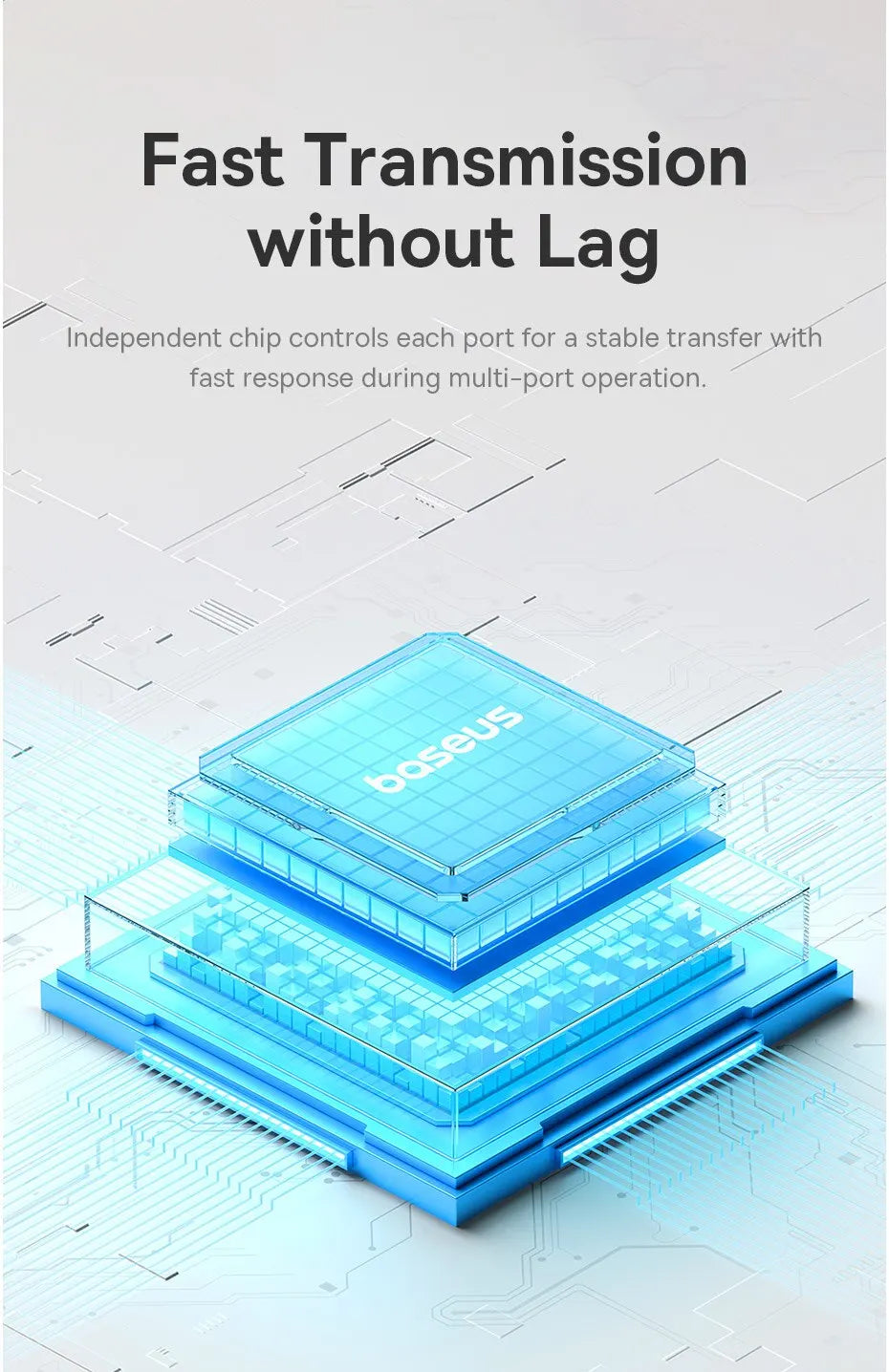 Baseus Hub USB de 4 puertos, Hub de ABS USB 3.0 para portátil, Adaptador Divisor Múltiple para Xiaomi Lenovo Macbook Accesorios de PC Ordenador