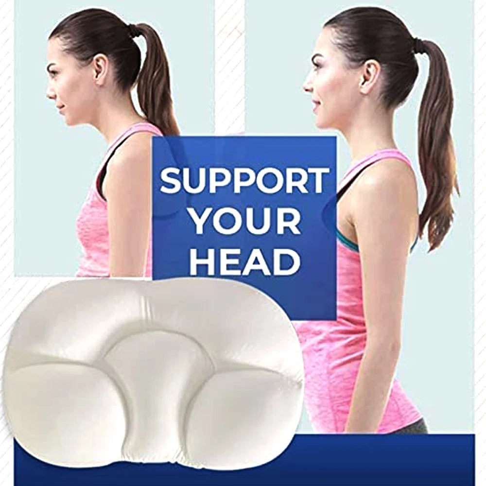 Masajeador de cuello Almohada de tracción cervical para dormir, Almohada de partículas de espuma para sueño profundo - Almohadas para dormir de lado y de espalda para camas