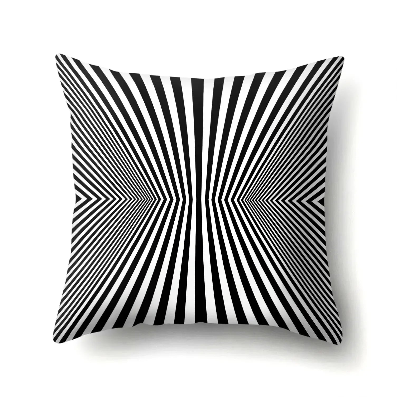 Funda de Almohada Abstracta Retorcida en Blanco y Negro Funda de Almohada Geométrica de Moda para Sofá de Sala de Estar o Dormitorio