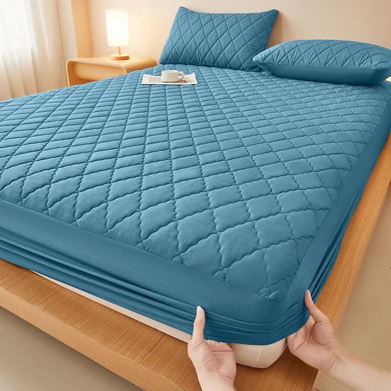 Vanntett madrassbeskytter Preget madrasstrekk Mykt, pustende, tilpasset madrasstrekk 120/150/180/220x200 Vaskbart