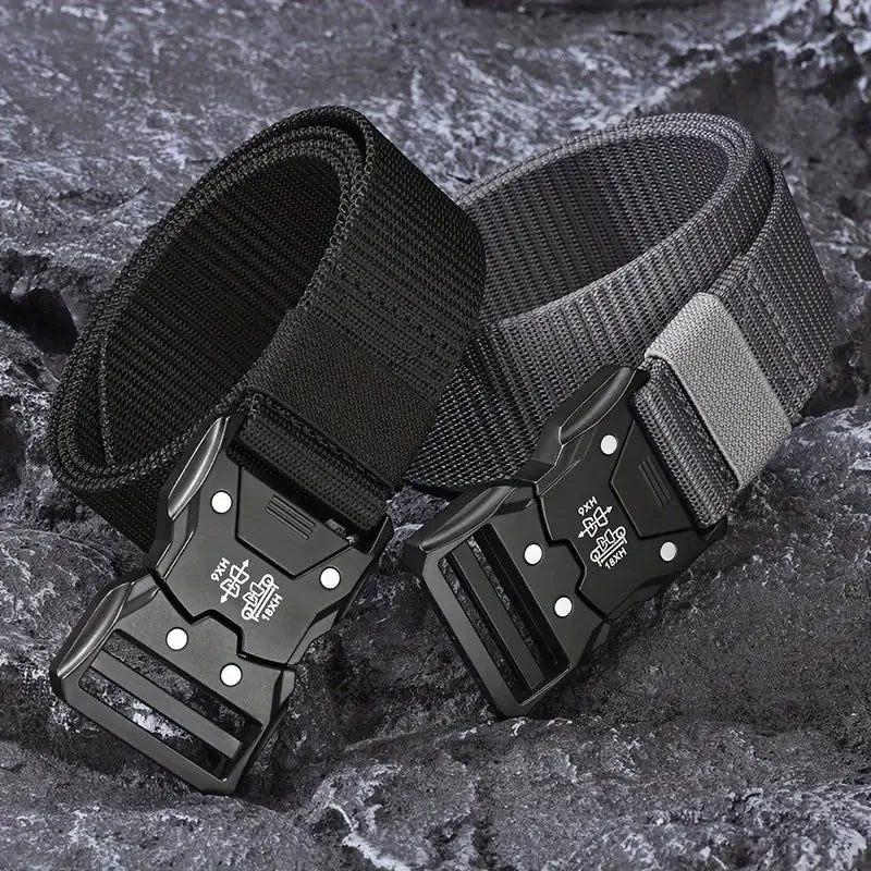 Cinturón Táctico para la Cintura - Hebilla Automática Duradera, Perfecto para Aventuras al Aire Libre, Accesorios Unisex para Hombres y Mujeres