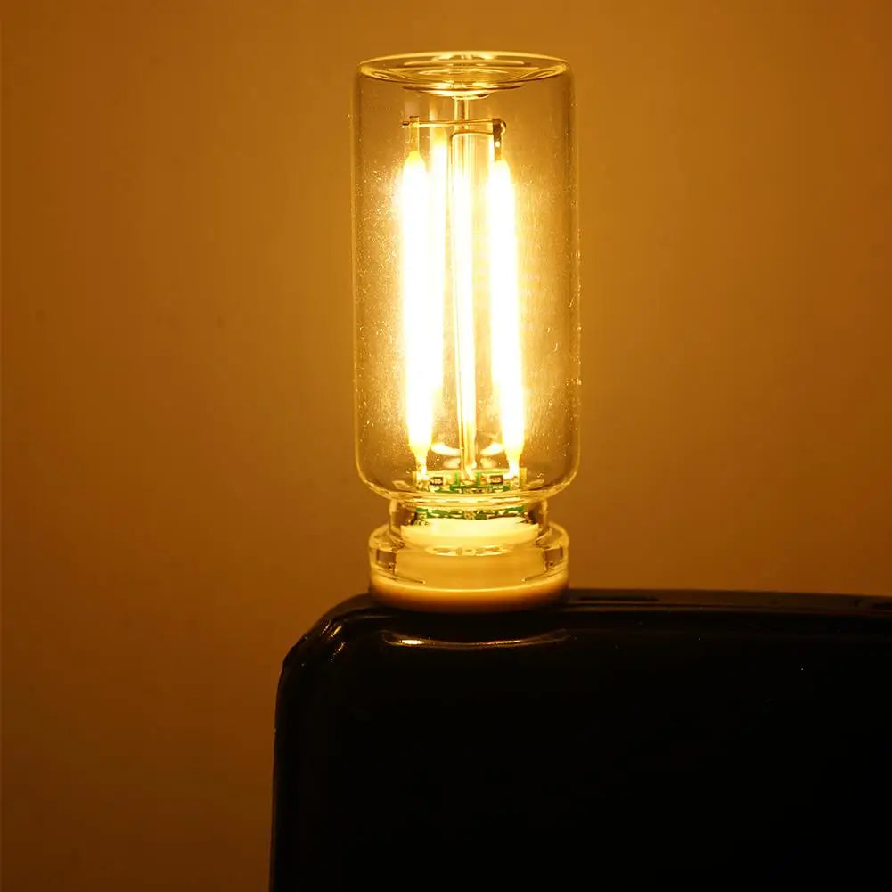 Decora herramientas USB táctil Control noche LED Luz Ambiente Lámpara incandescente Filamento LED Bombilla Decoración de dormitorio DIY