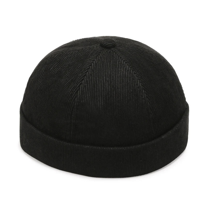 Gorro de punto vintage con bordado de palma para hombre, gorro docker, gorro de propietario de primavera, gorro sin ala unisex de Hip Hop, gorros ajustables