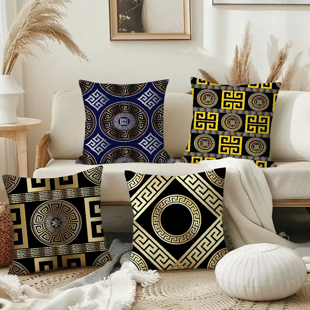 Greek Pattern Pillow Cover