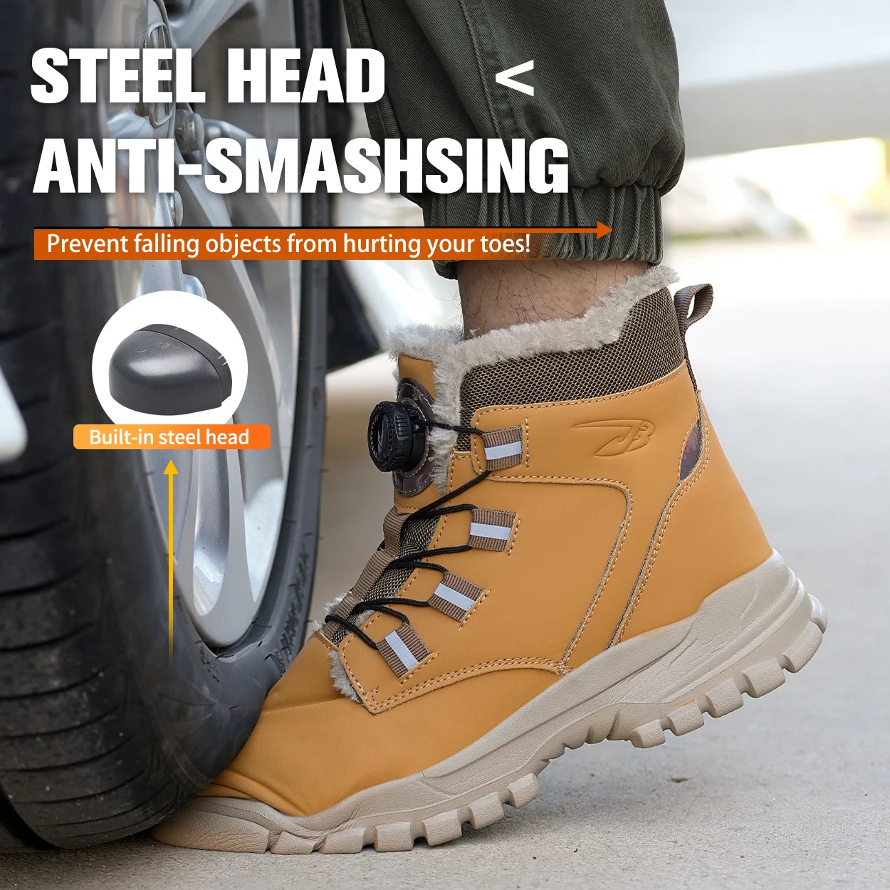 Botas de seguridad con puntera de acero para hombre