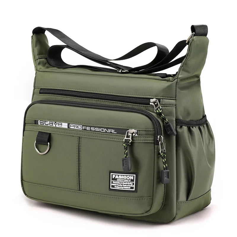 Bolso de hombro Oxford de diseño gran capacidad para hombre, casual, de múltiples capas, a la moda, de un solo hombro, bandolera de lujo