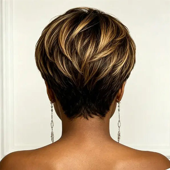Highlight Pixie Human Hair Wig