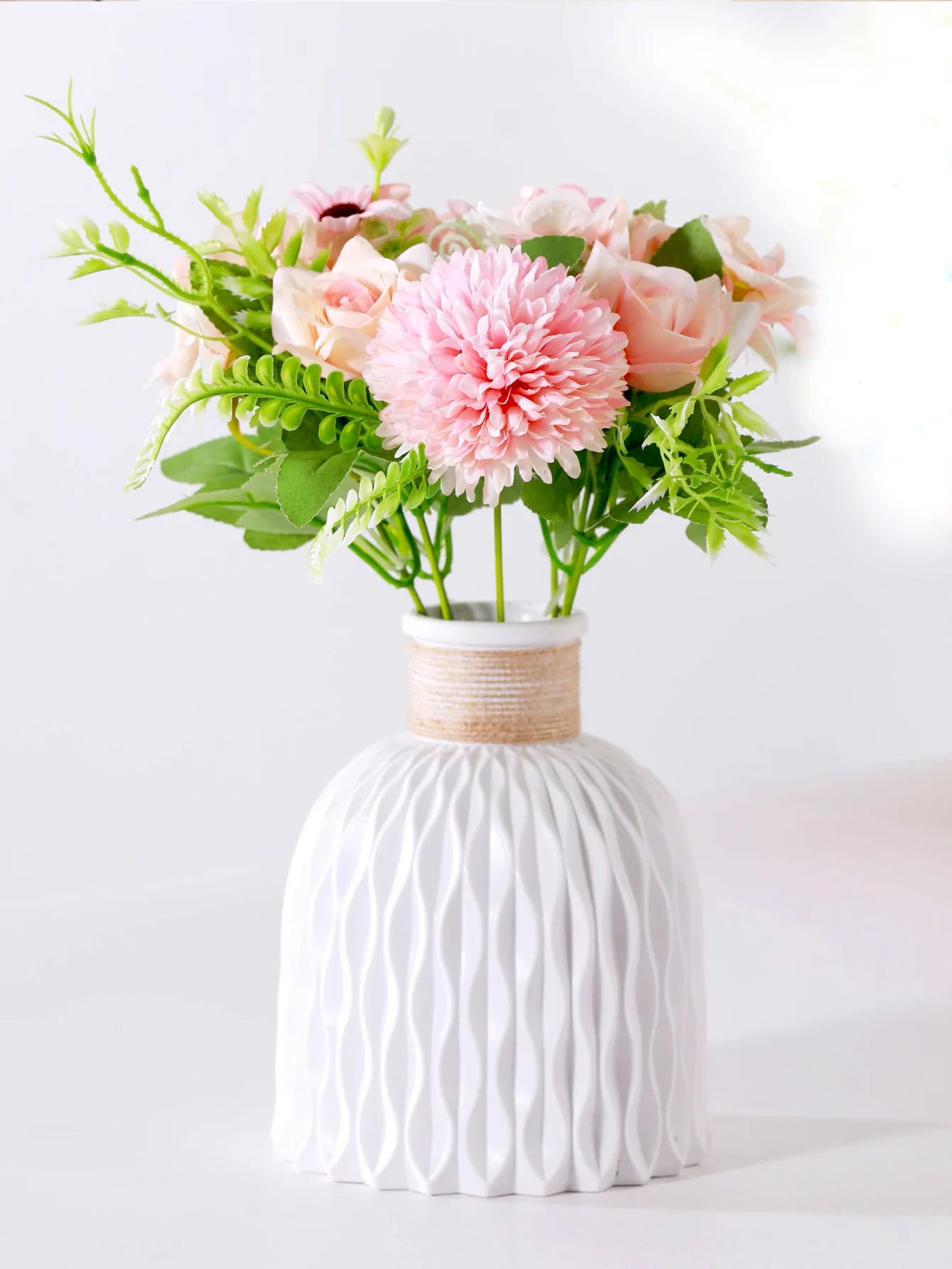 Vase décoratif de table en plastique 1/2, vase moderne de célébrité Internet, décoration de salle à manger et de salon, non hydroponique