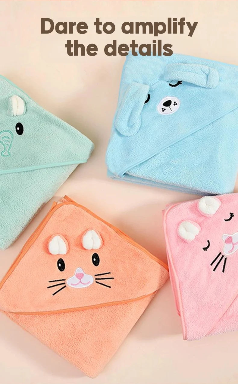 Linda Toalla de Baño para Bebé, Suave y Absorbente, Envoltura para Recién Nacidos, Mantas para Bebés Niñas y Niños