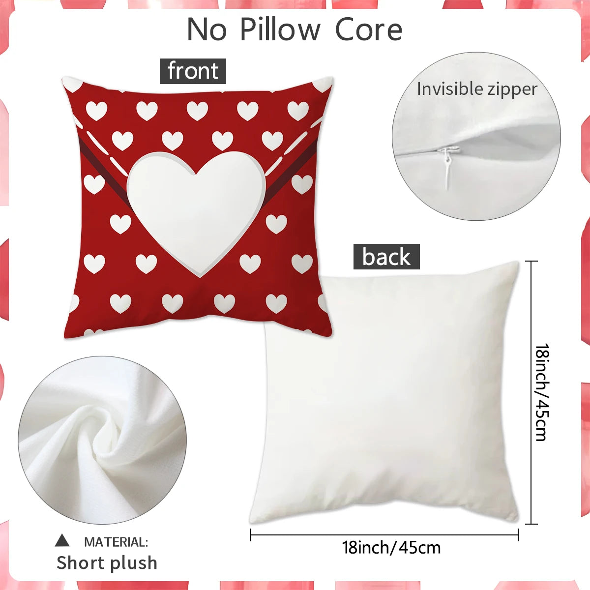 Housses de coussin à enveloppe « Love » (2 pièces)
