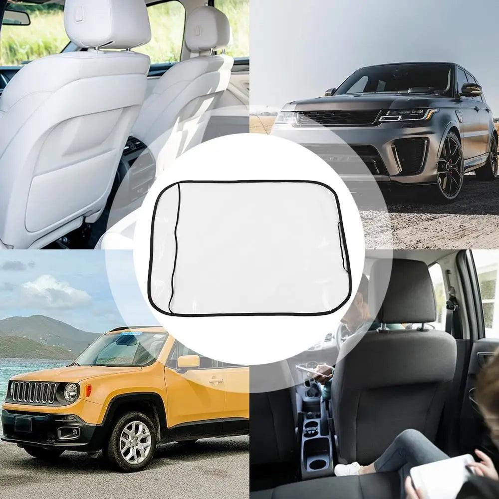 Protectores de Respaldo de Asiento de Coche, Protectores de Asiento Trasero con Lámina de PE, Protector de Asiento para Vehículos, Protege de la Suciedad y el Barro