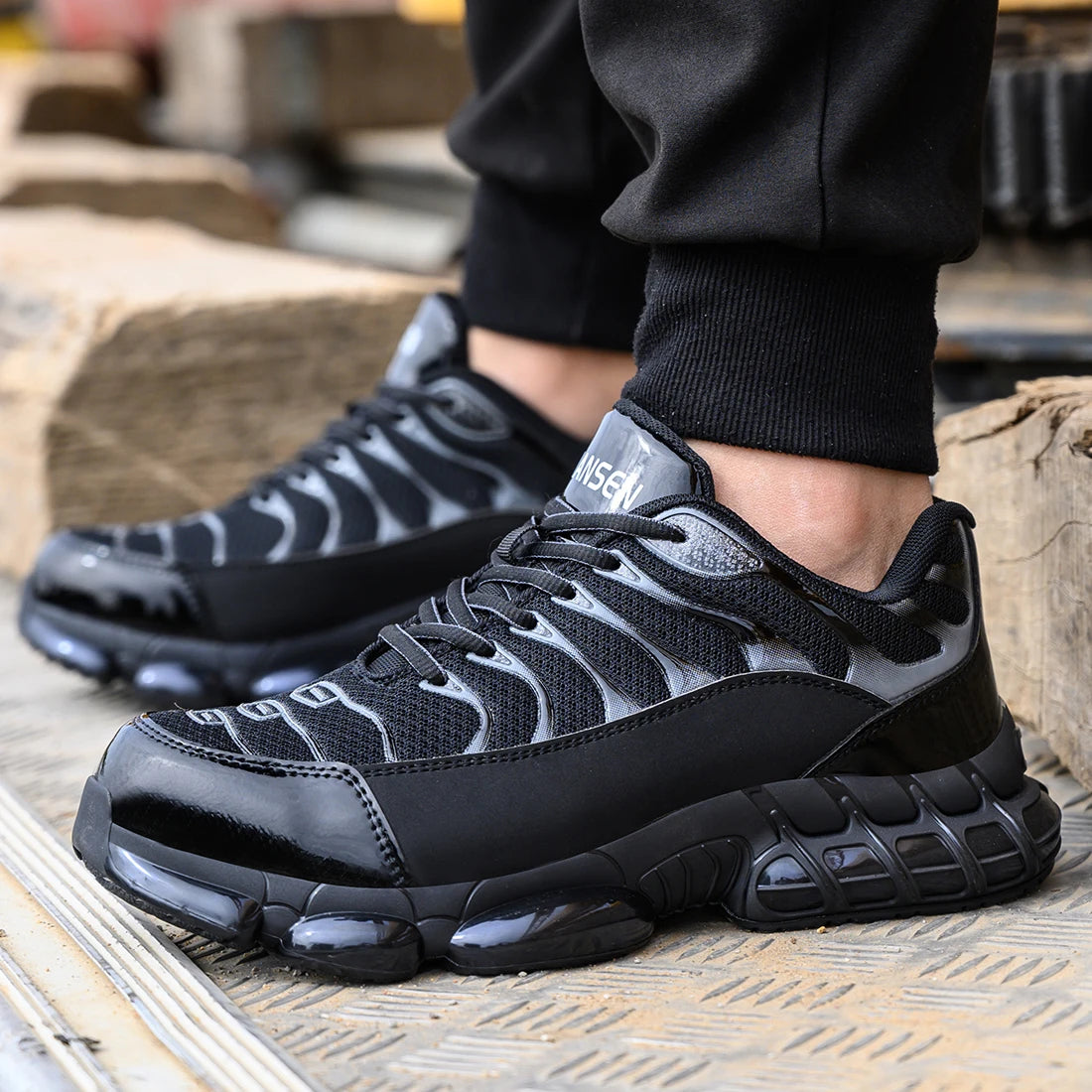 Zapatos de seguridad de trabajo para hombre transpirables antipunzonamiento botas indestructibles antideslizantes zapatos de construcción industrial calzado masculino