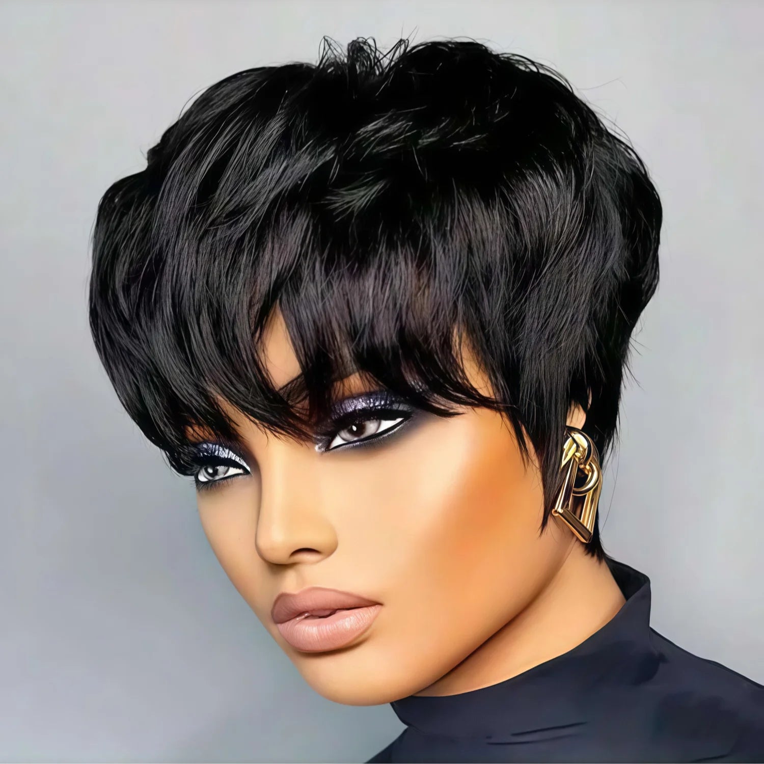 Lace-Free Short Bob Wig